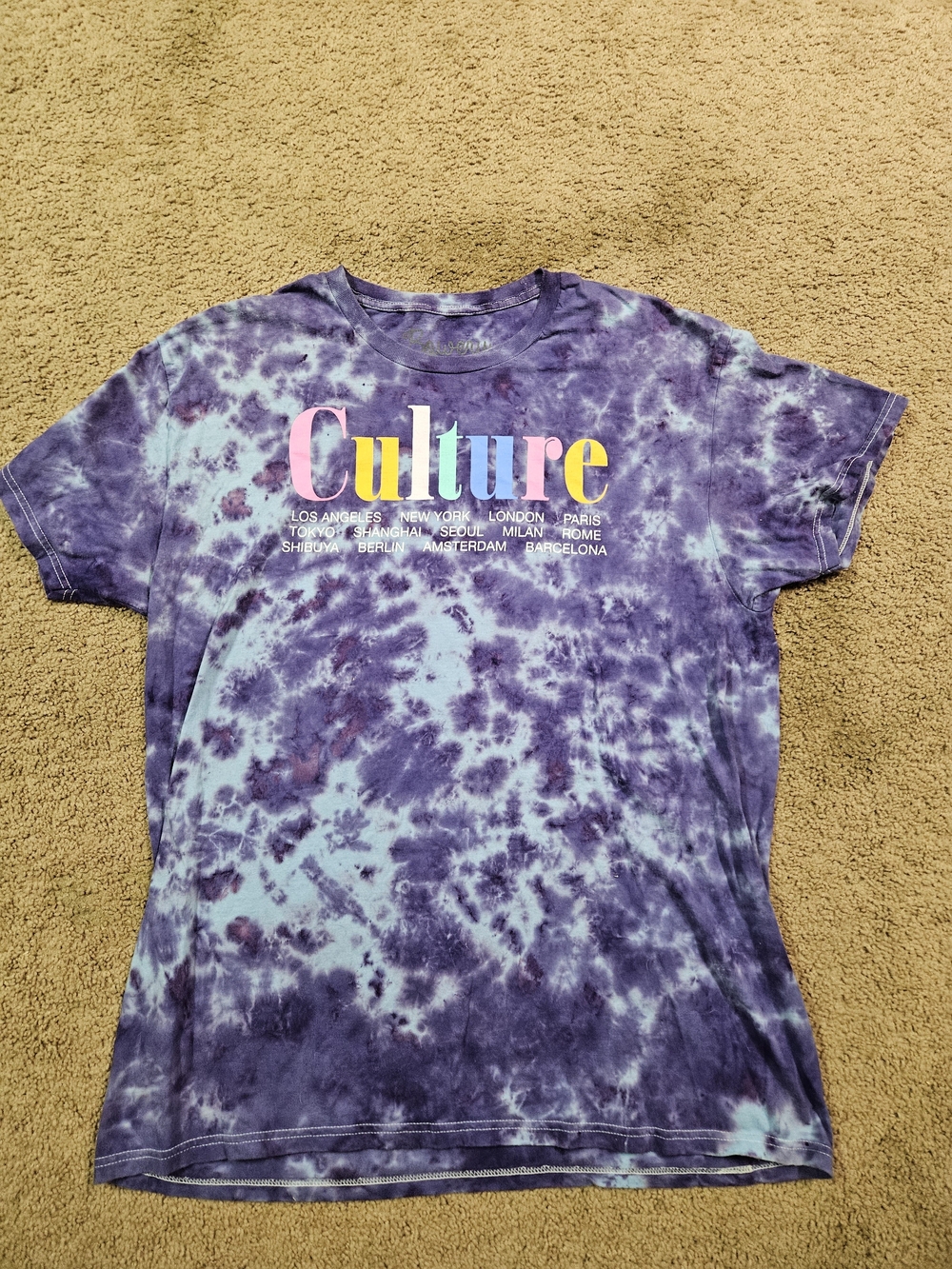 Culture Tie-Dye Short Sleeve Tee - Purple